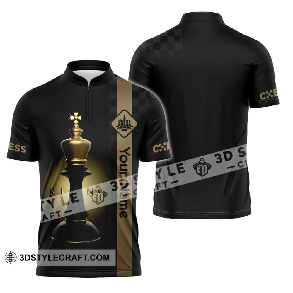 Unisex Shirt - Custom King Of Chess Shirt Zipper Polo Shirt / S T-shirt