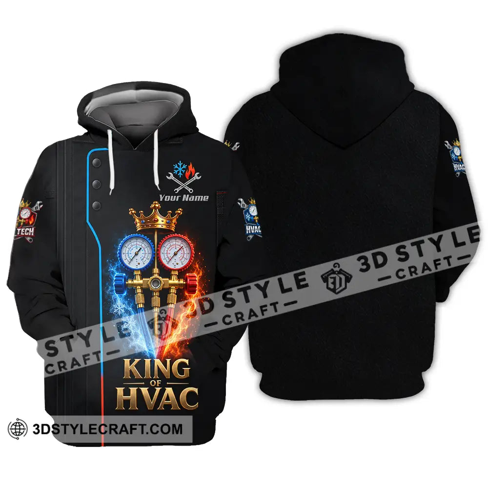 Unisex Shirt - Custom King Of HVAC Shirt - Hoodie / S - T-shirt