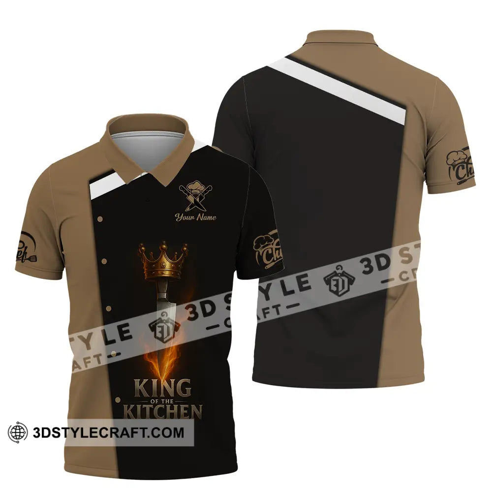 Unisex Shirt - Custom King Of Kitchen Chef Shirt Polo Shirt / S T-shirt