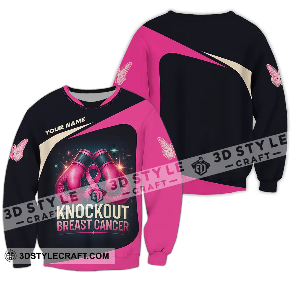 Unisex Shirt Custom Knock Out Breast Cancer Shirt Long Sleeve / S T shirt