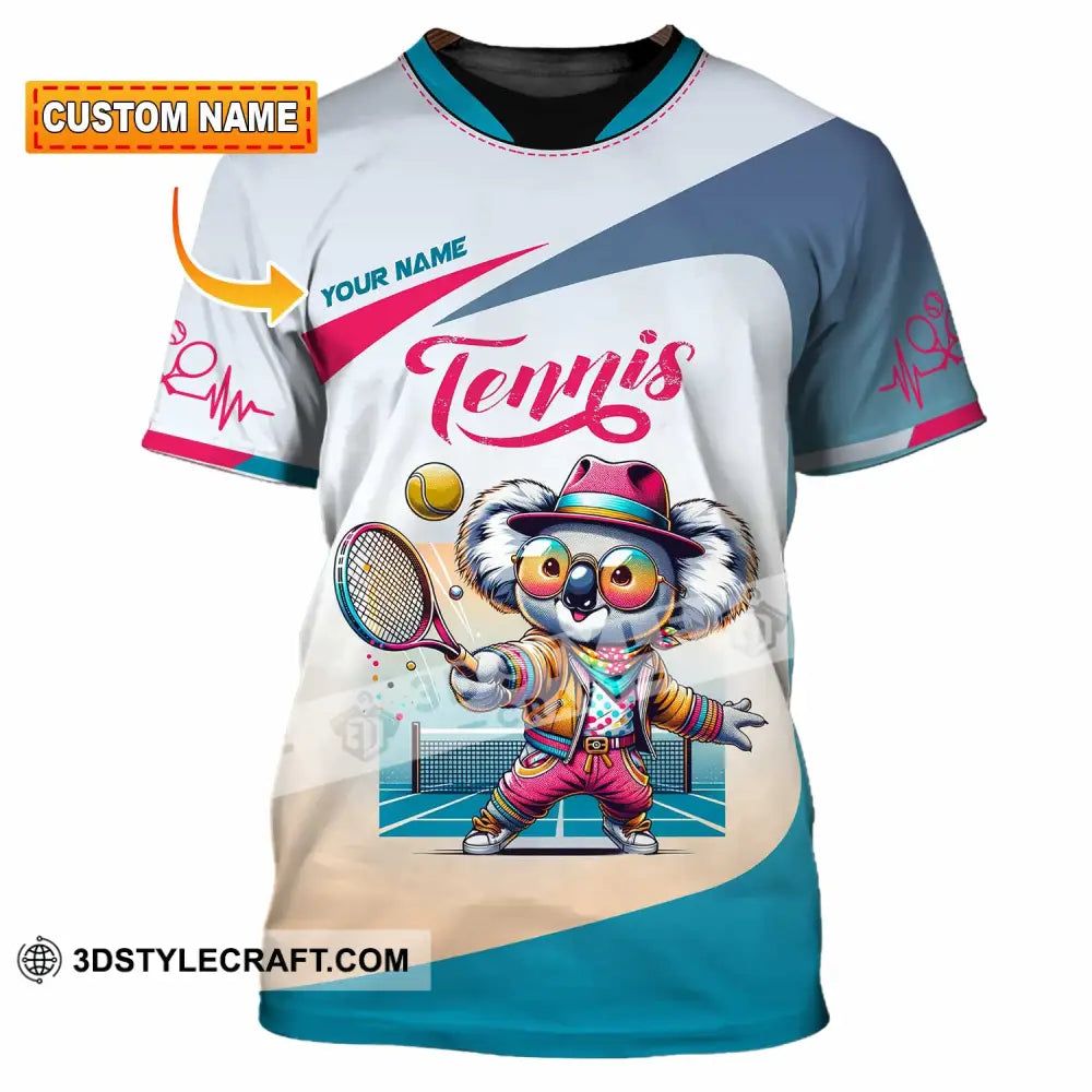 Unisex Shirt Custom Koala Tennis Sport Shirt T shirt