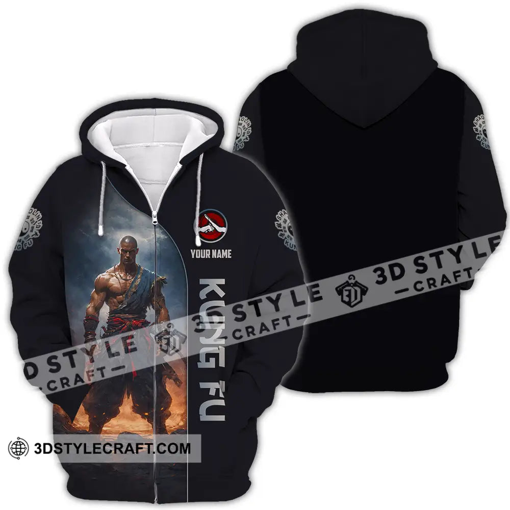 Unisex Shirt - Custom Kung Fu 3D Shirt Zipper Hoodie / S T-shirt
