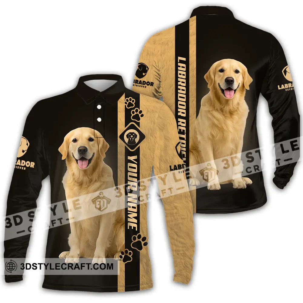Unisex Shirt - Custom Labrador Retriever Shirt Long Sleeve Polo / S T-shirt