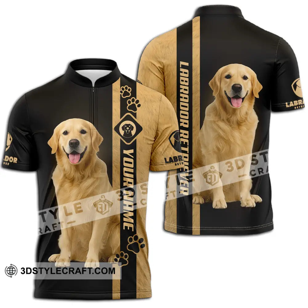 Unisex Shirt - Custom Labrador Retriever Shirt Zipper Polo Shirt / S T-shirt
