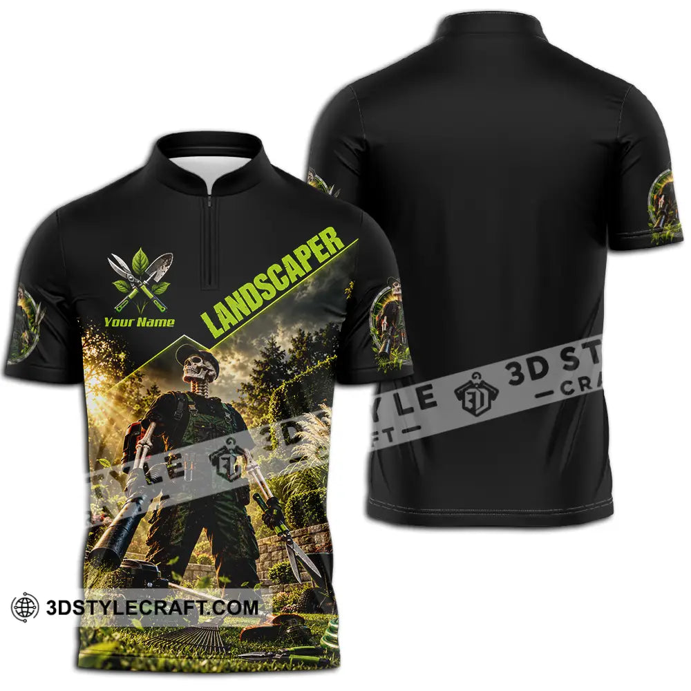 Unisex Shirt - Custom Landscape Shirt - Zipper Polo Shirt / S - T-shirt