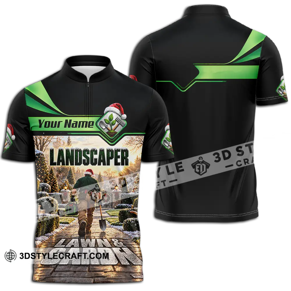 Unisex Shirt - Custom Landscaper Shirt - Zipper Polo Shirt / S - T-shirt