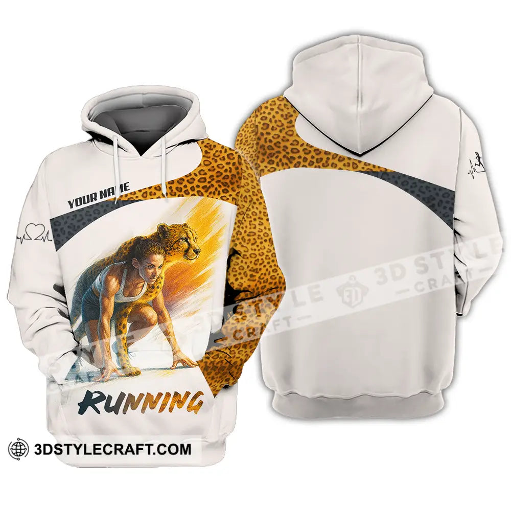 Unisex Shirt - Custom Leopard Running Shirt Hoodie / S T-shirt