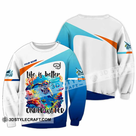 Unisex Shirt - Custom Life Is Better Underwater Diving Shirt style option 4