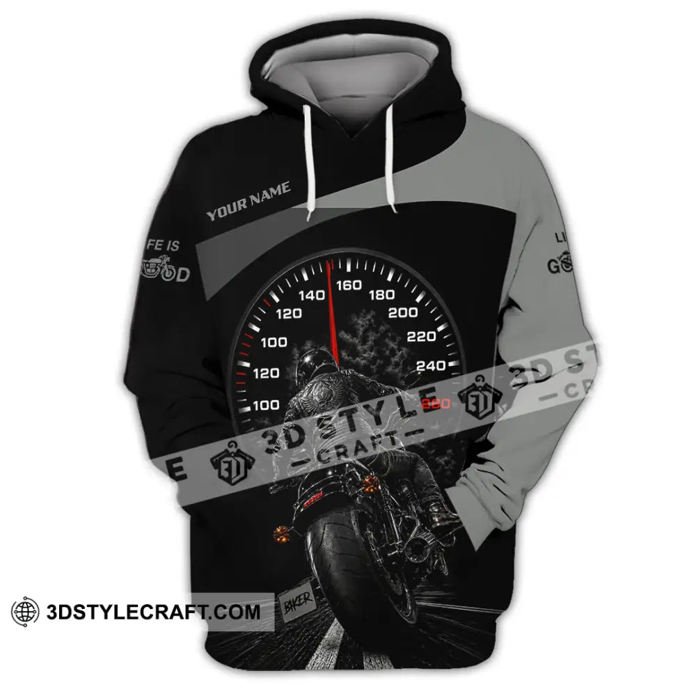 Unisex Shirt - Custom Life Is Good Biker Shirt - Hoodie / S - T-shirt