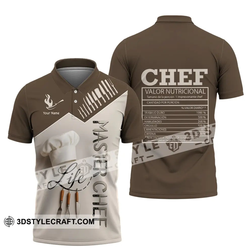 Unisex Shirt - Custom Life Of Master Chef Valor Nutricional Shirt Polo Shirt / S T-shirt