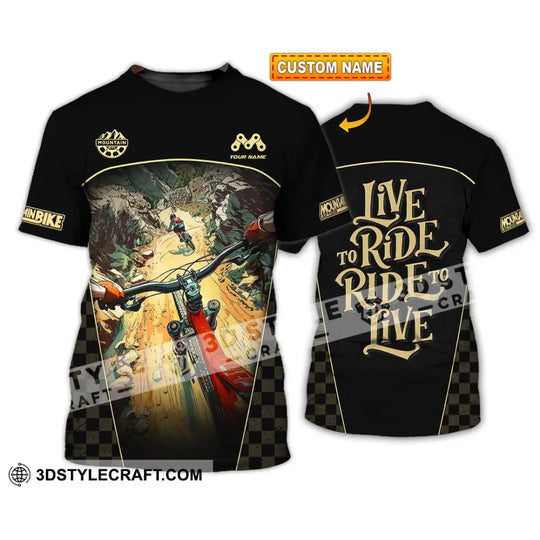 Unisex Shirt - Custom Live To Ride Mountain Bike Shirt style option 1