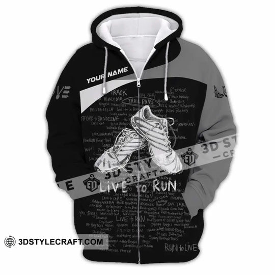 Unisex Shirt - Custom Live To Run 3D Shirt style option 4