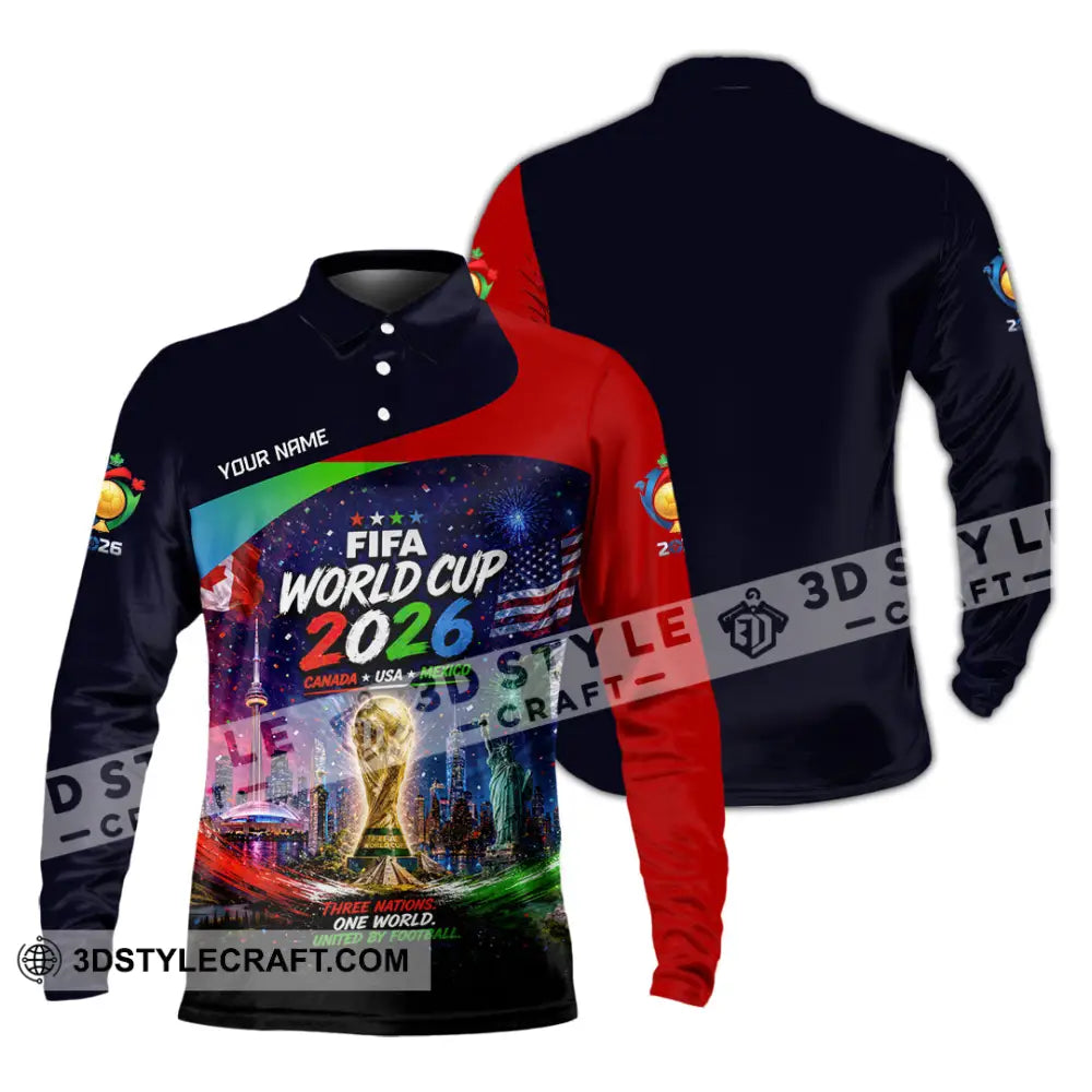 Unisex Shirt - Custom World Cup 2026 Shirt - Long Sleeve Polo / S - T-shirt