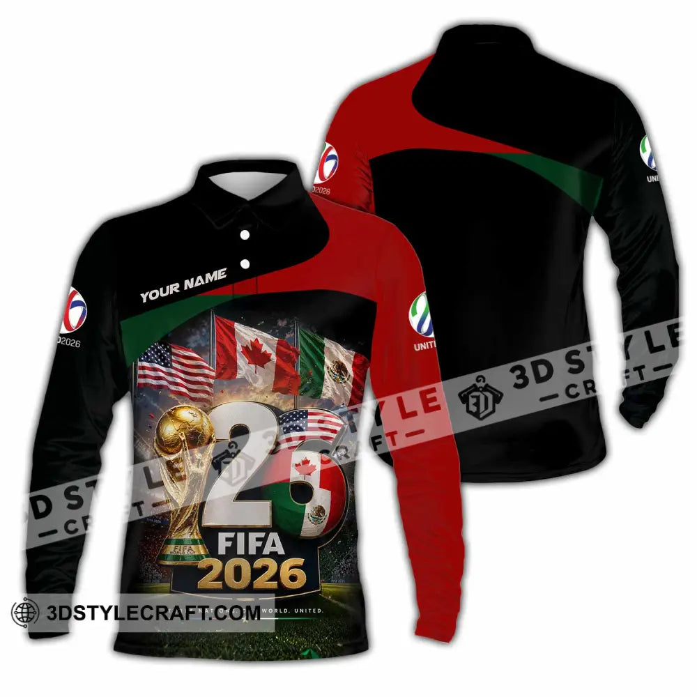 Unisex Shirt - Custom World Cup 2026 Shirt - Long Sleeve Polo / S - T-shirt