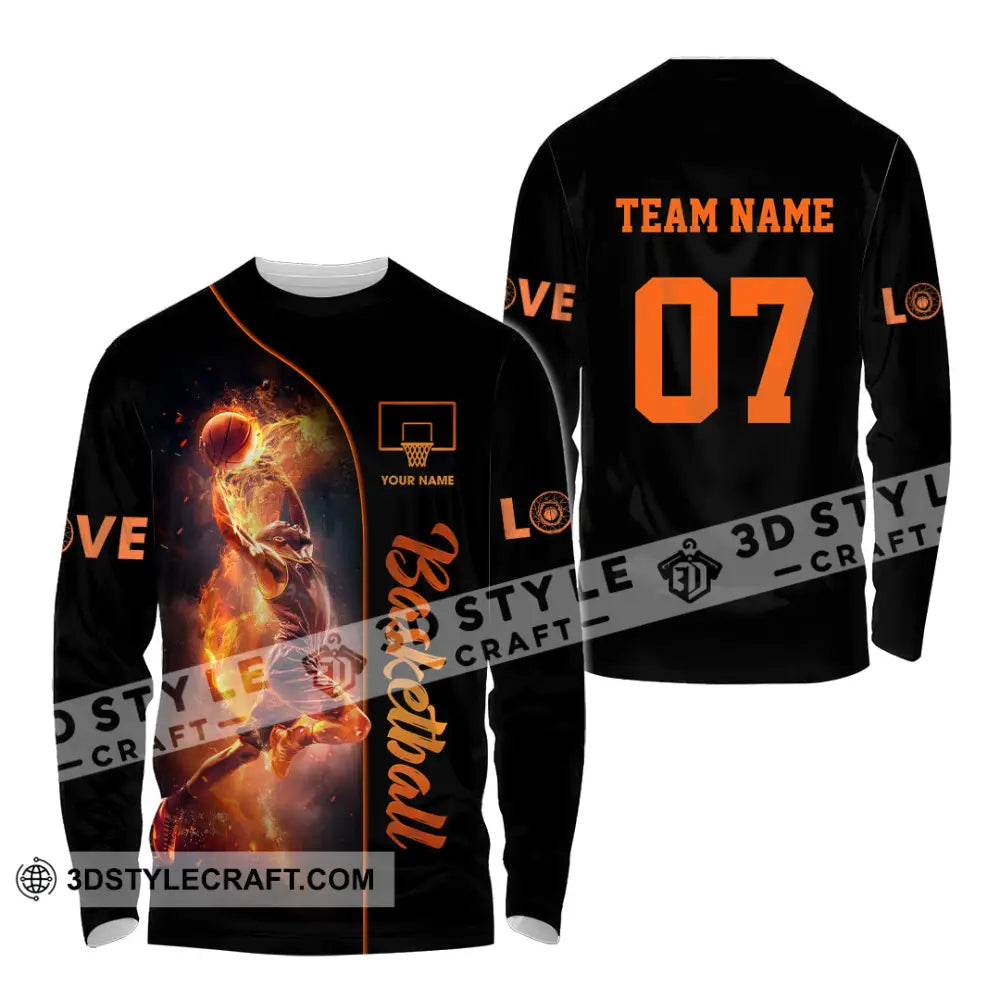 Unisex Shirt - Custom Love Basketball Shirt Long Sleeve Shirt / S T-shirt