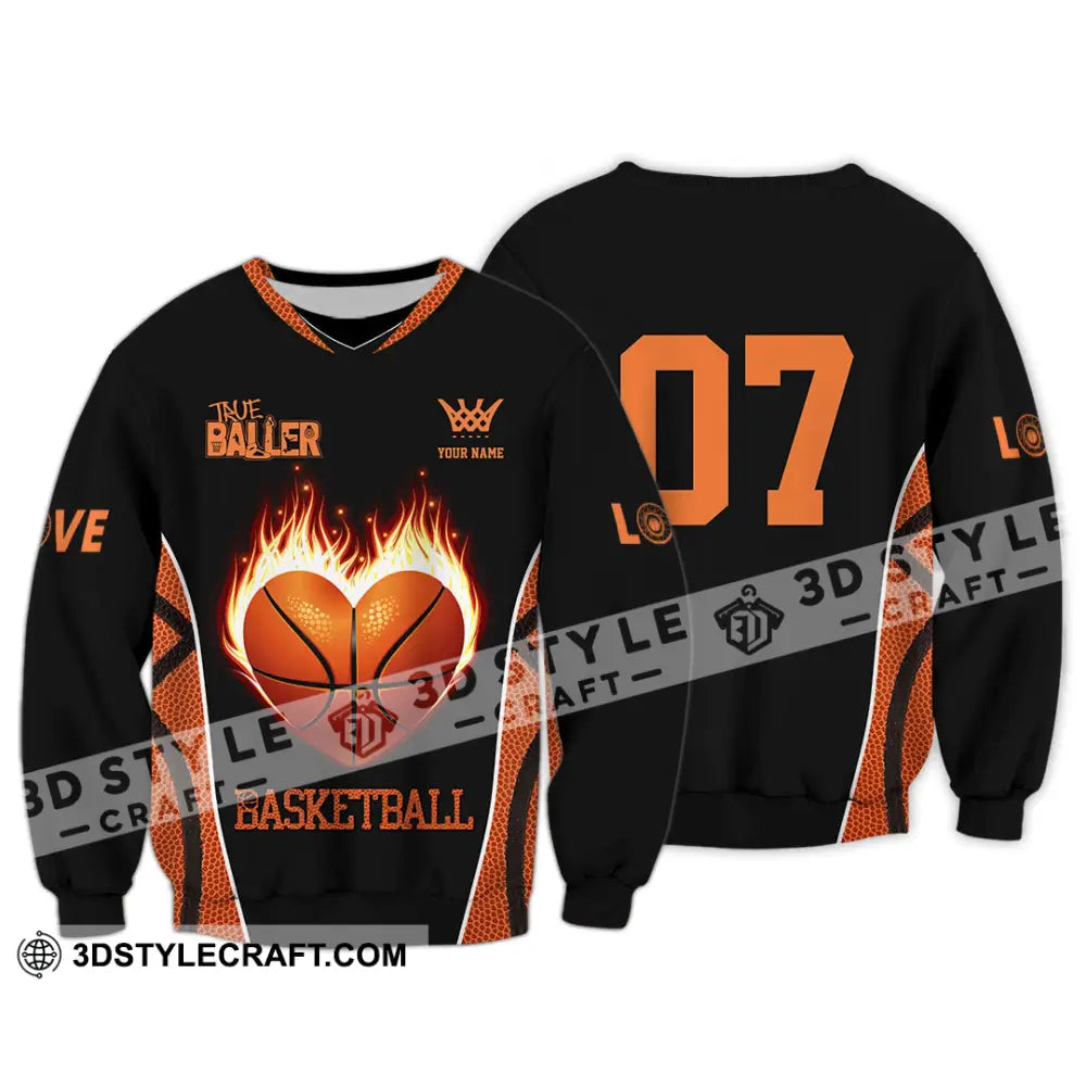 Unisex Shirt - Custom Love Basketball Shirt Long Sleeve / S T-shirt