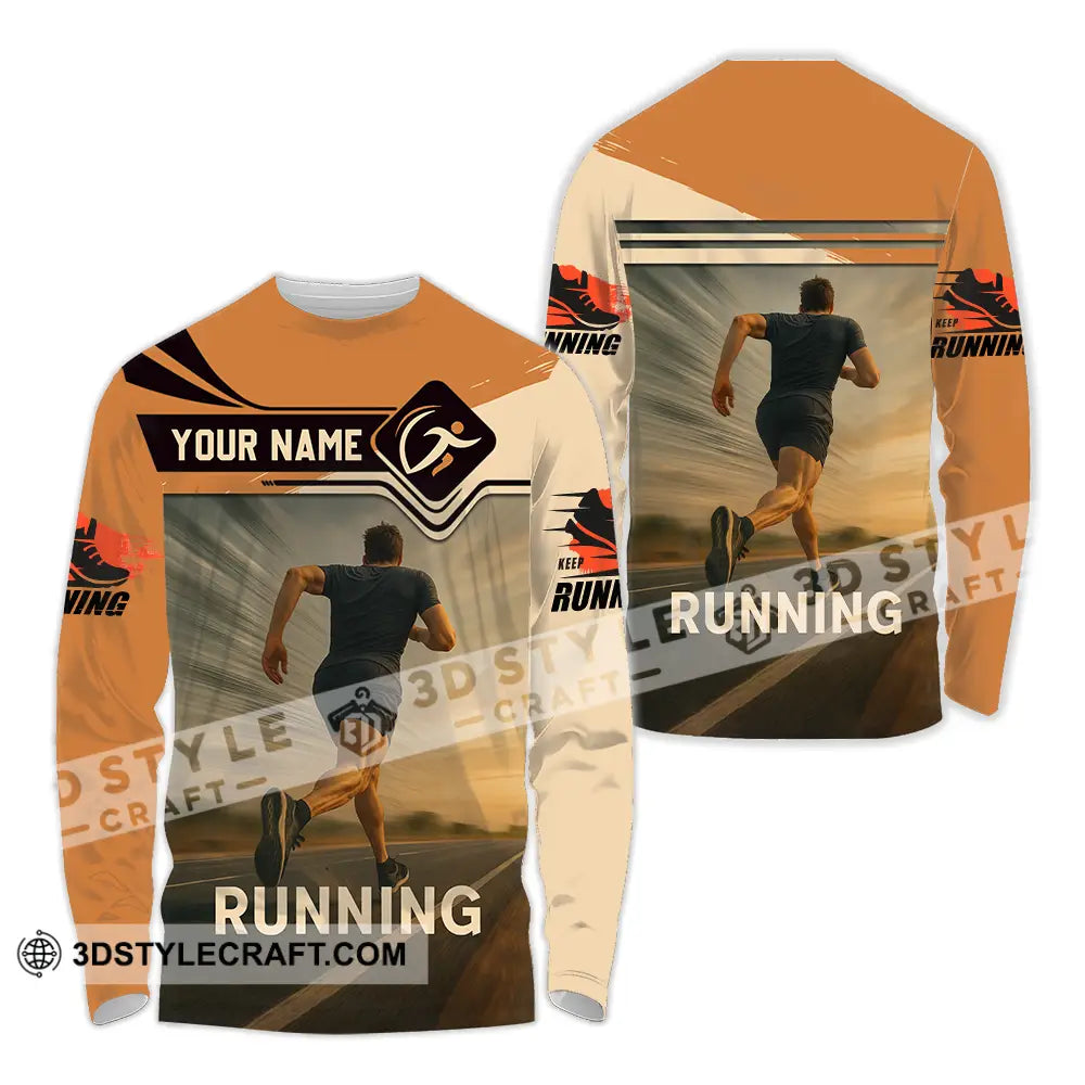 Unisex Shirt - Custom Love Running Shirt Long Sleeve Shirt / S T-shirt