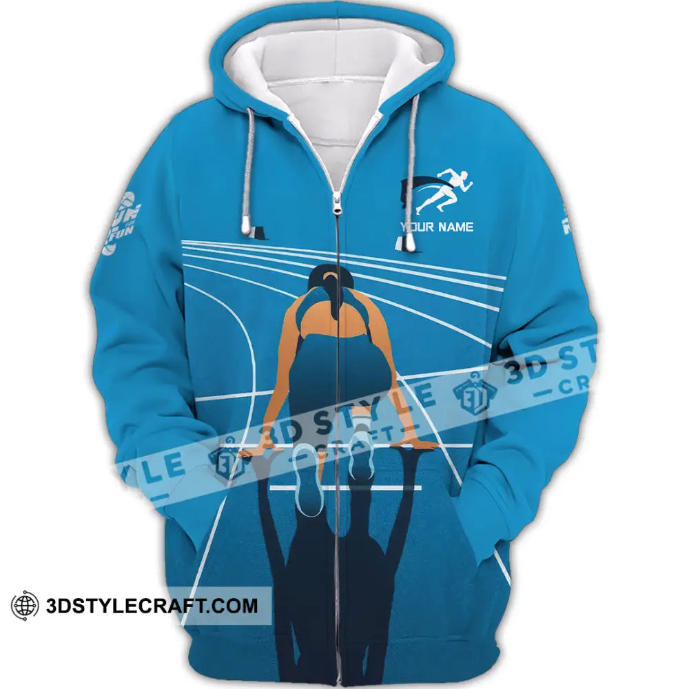 Unisex Shirt - Custom Love Running Sport Shirt Zipper Hoodie / S T-shirt