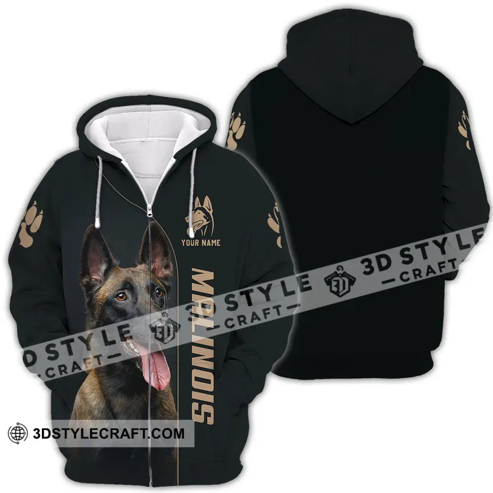 Unisex Shirt - Custom Malinois Pet Lover Shirt Zipper Hoodie / S T-shirt