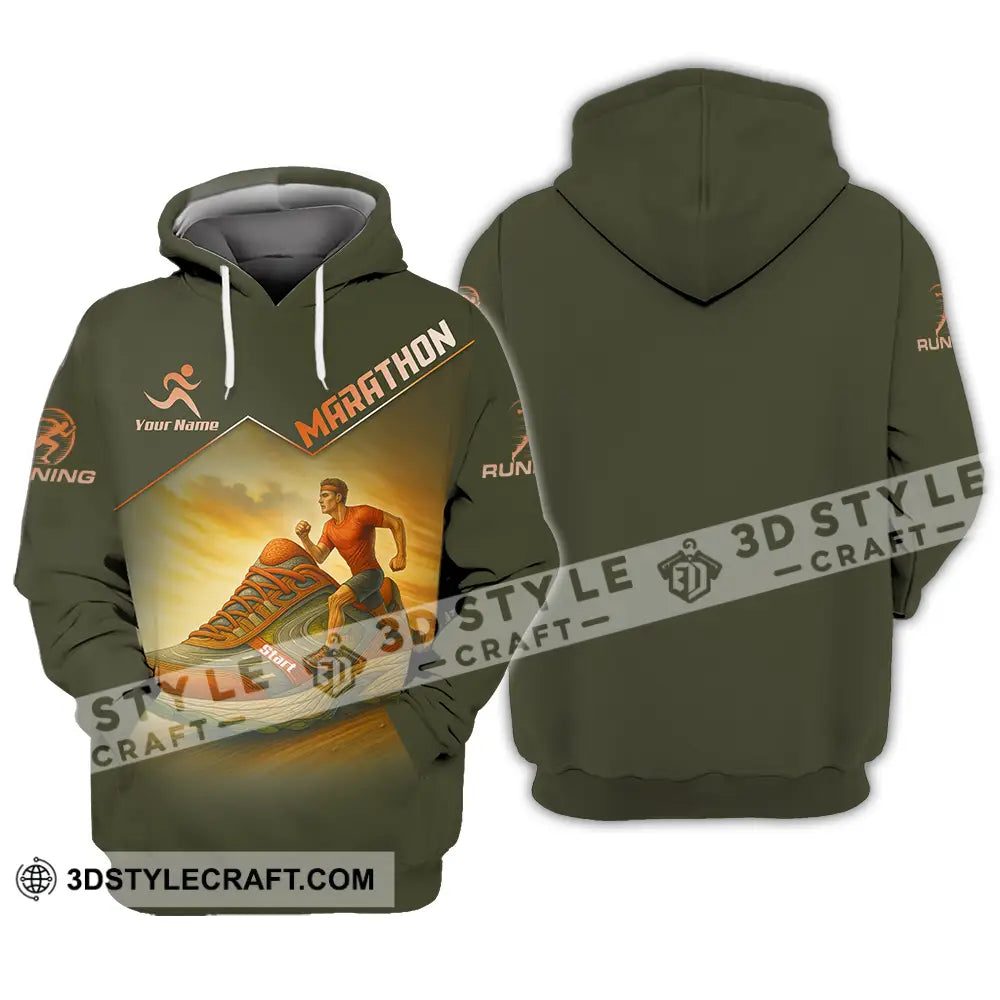 Unisex Shirt - Custom Marathon Running Lover Sport Shirt Hoodie / S T-shirt