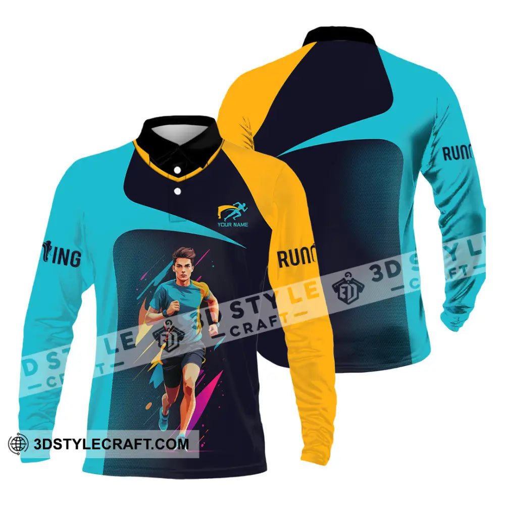 Unisex Shirt - Custom Marathon Running Lover Sport Shirt Long Sleeve Polo / S T-shirt
