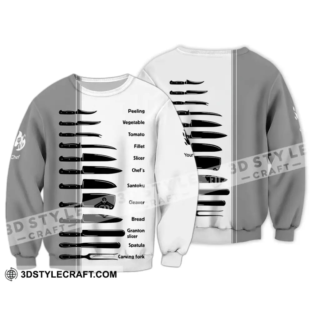 Unisex Shirt - Custom Master Chef Knife Collection Shirt Long Sleeve / S T-shirt