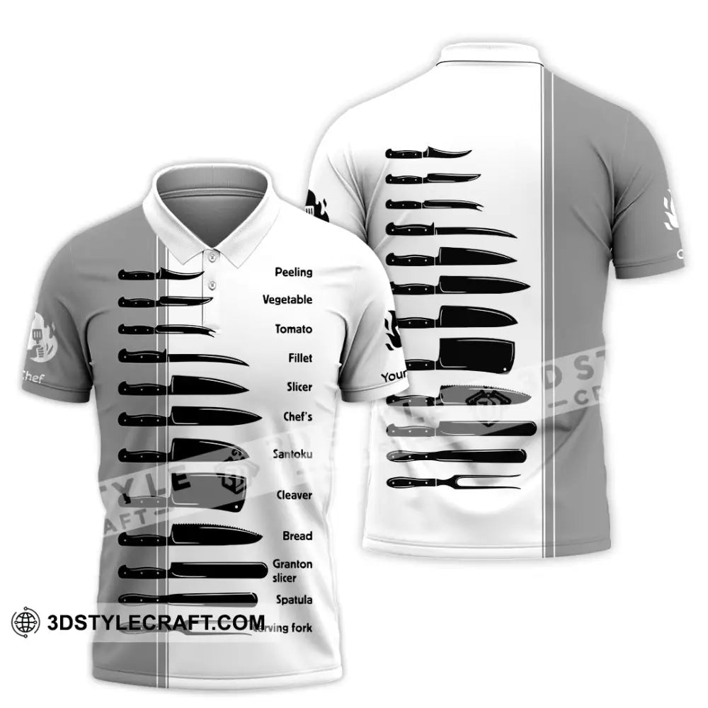 Unisex Shirt - Custom Master Chef Knife Collection Shirt Polo Shirt / S T-shirt