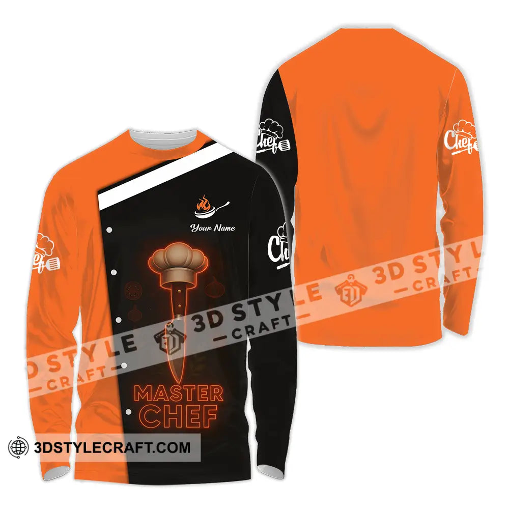 Unisex Shirt Custom Master Chef Shirt Long Sleeve Shirt / S T shirt
