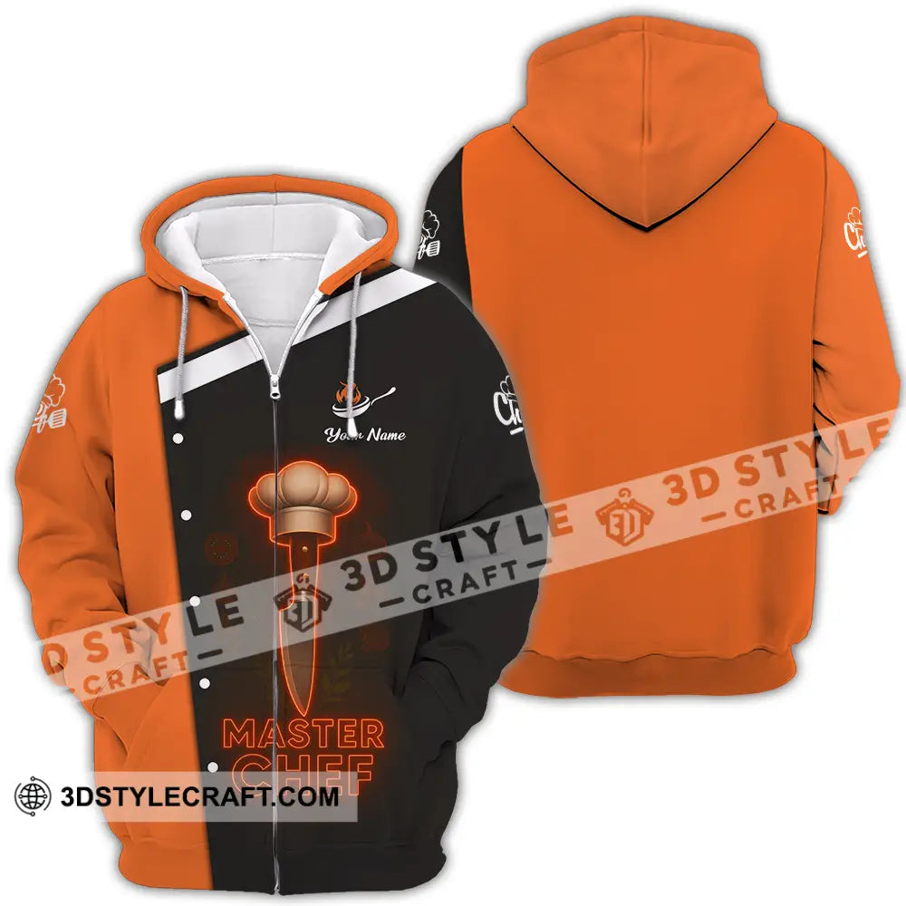 Unisex Shirt Custom Master Chef Shirt Zipper Hoodie / S T shirt