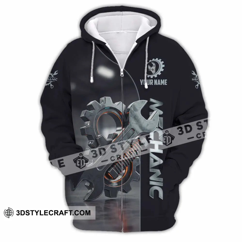 Unisex Shirt Custom Mechanic Shirt Zipper Hoodie / S T shirt
