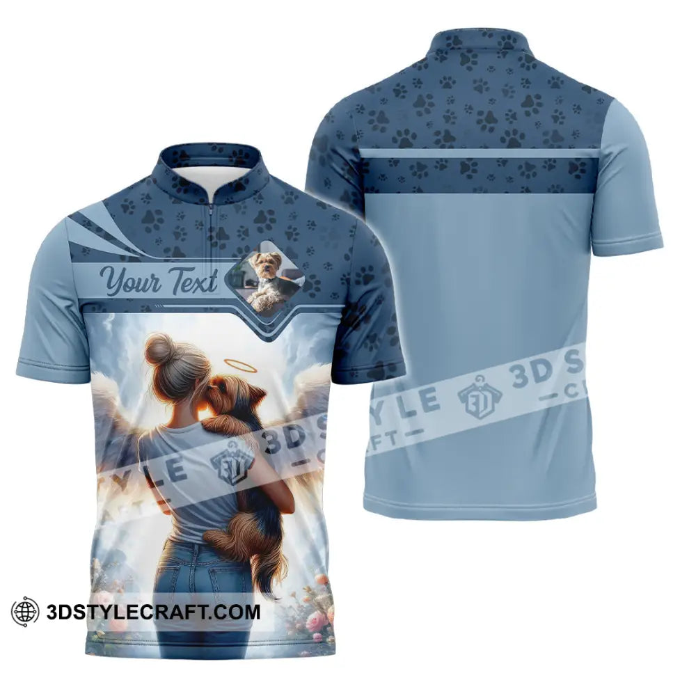 Unisex Shirt - Custom Memorial Pet Lover Shirt Zipper Polo Shirt / S T-shirt