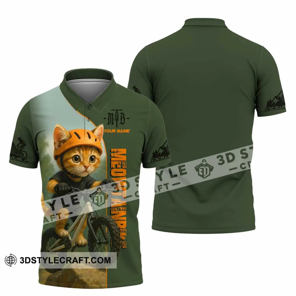 Unisex Shirt - Custom Meowtain Bike Shirt Polo Shirt / S T-shirt