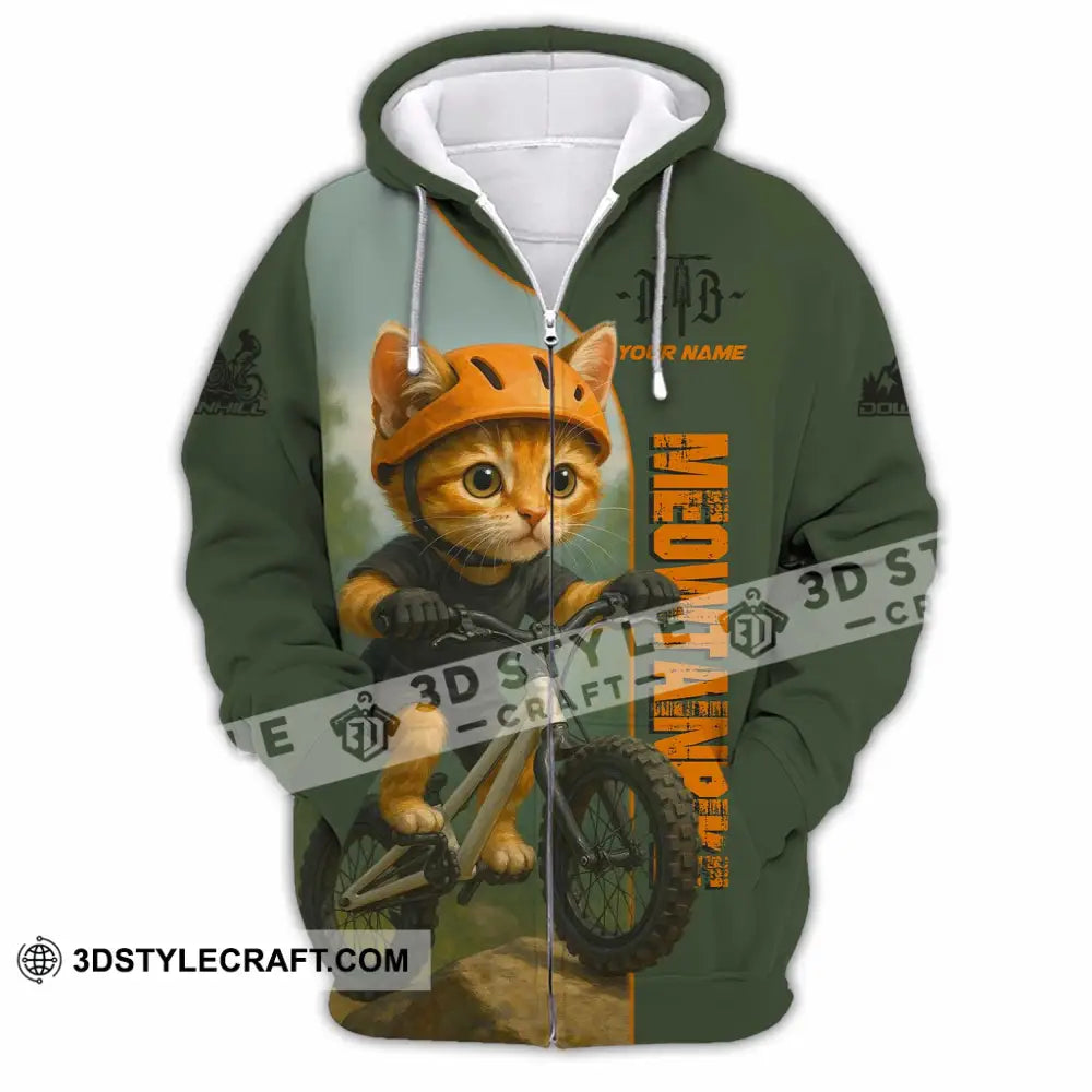 Unisex Shirt - Custom Meowtain Bike Shirt Zipper Hoodie / S T-shirt