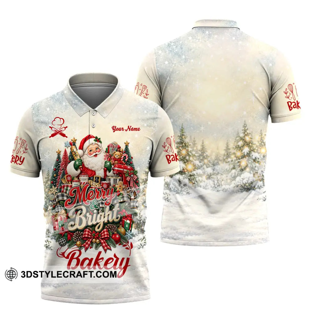Unisex Shirt - Custom Merry Bright Bakery Shirt - Polo Shirt / S - T-shirt