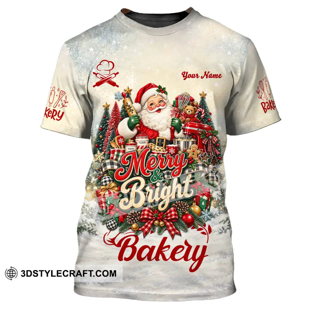 Unisex Shirt - Custom Merry Bright Bakery Shirt - T-Shirt / S - T-shirt