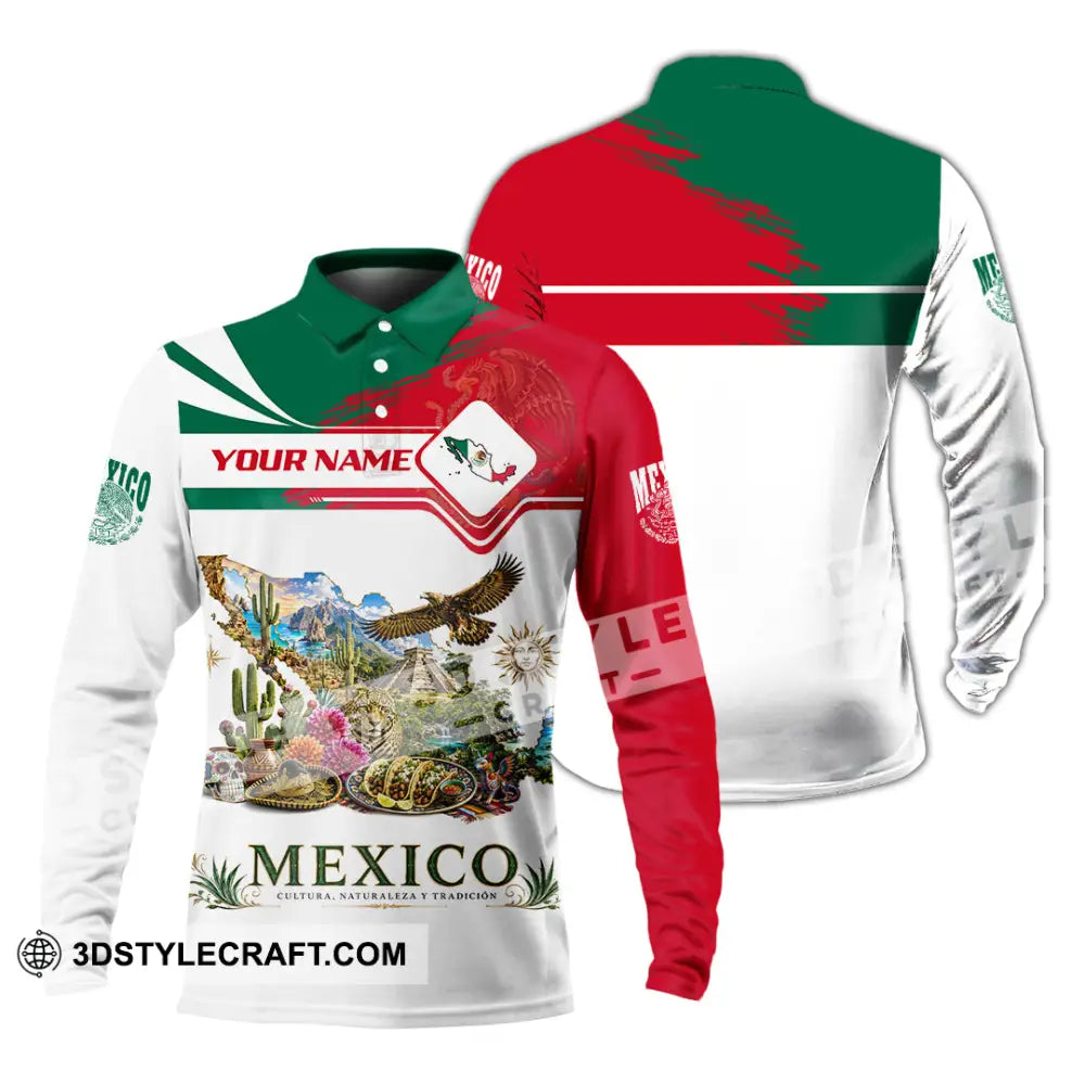 Unisex Shirt - Custom Mexico Shirt - Long Sleeve Polo / S - T-shirt