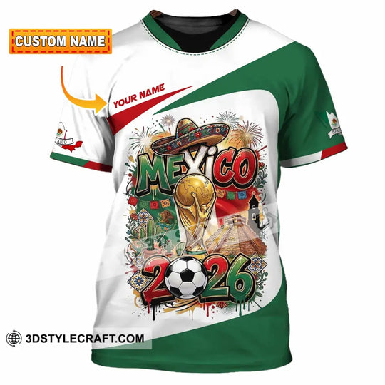 Unisex Shirt - Custom Mexico World Cup 2026 3D Shirt style option 1