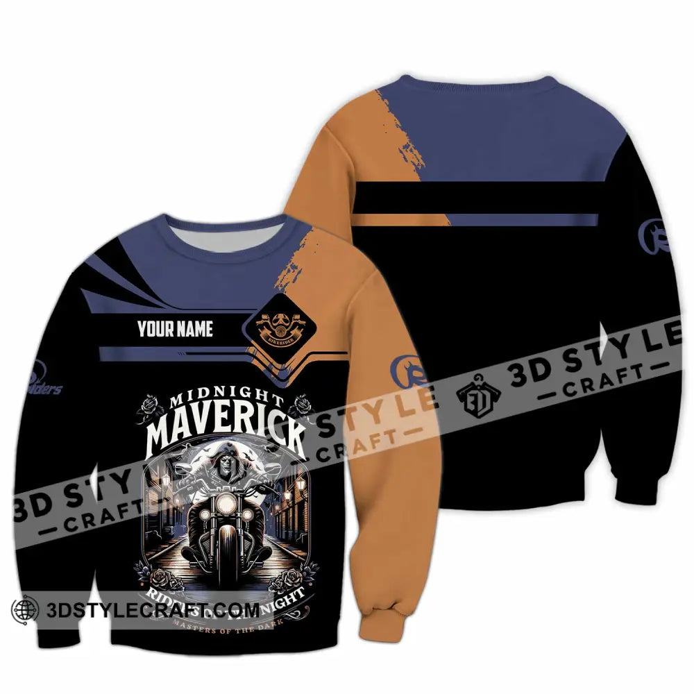Unisex Shirt - Custom Midnight Maverick Riders Of The Night Shirt Long Sleeve / S T-shirt