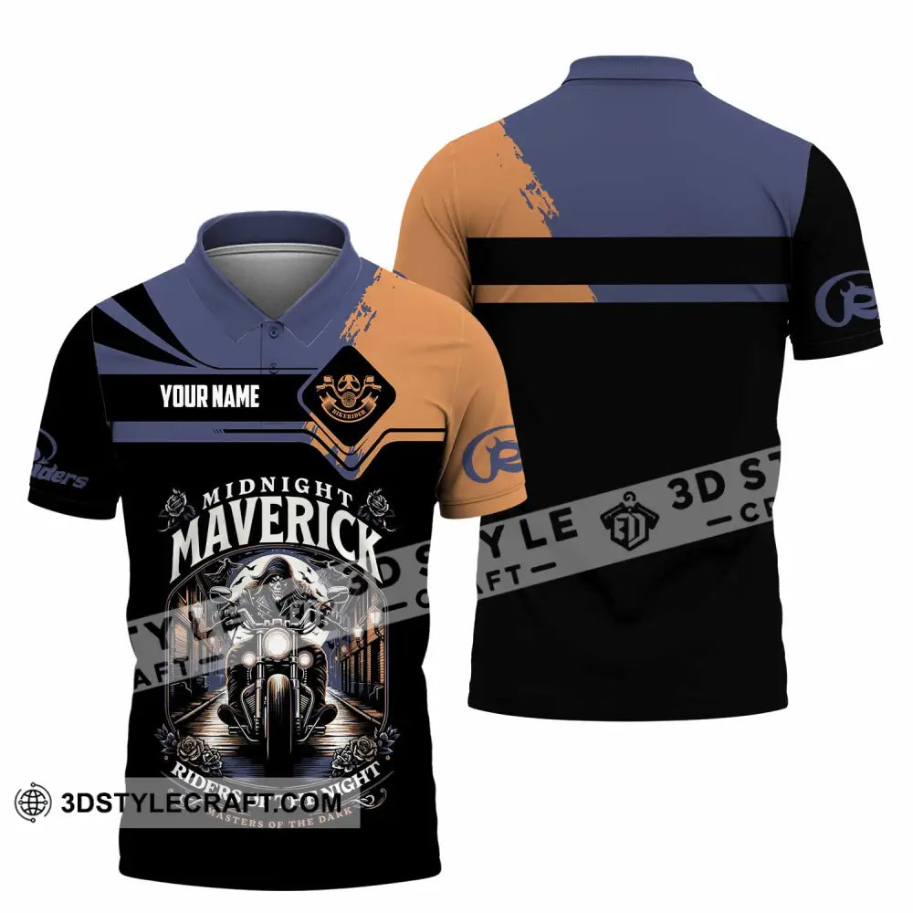 Unisex Shirt - Custom Midnight Maverick Riders Of The Night Shirt Polo Shirt / S T-shirt