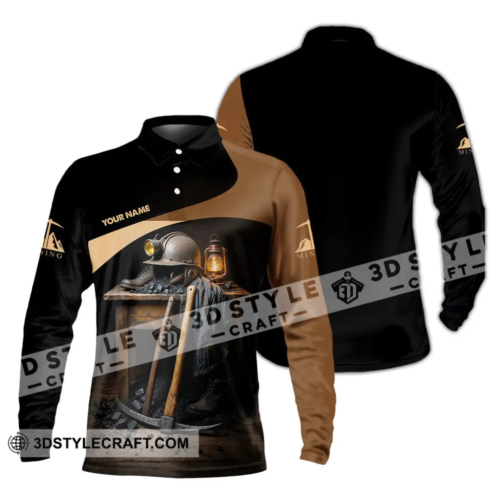 Unisex Shirt - Custom Mining Shirt - Long Sleeve Polo / S - T-shirt