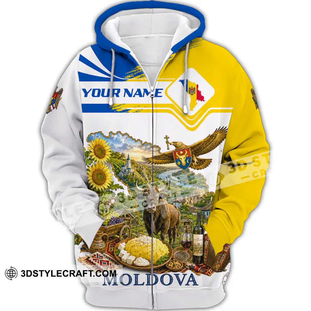 Unisex Shirt - Custom Moldova Shirt - Zipper Hoodie / S - T-shirt