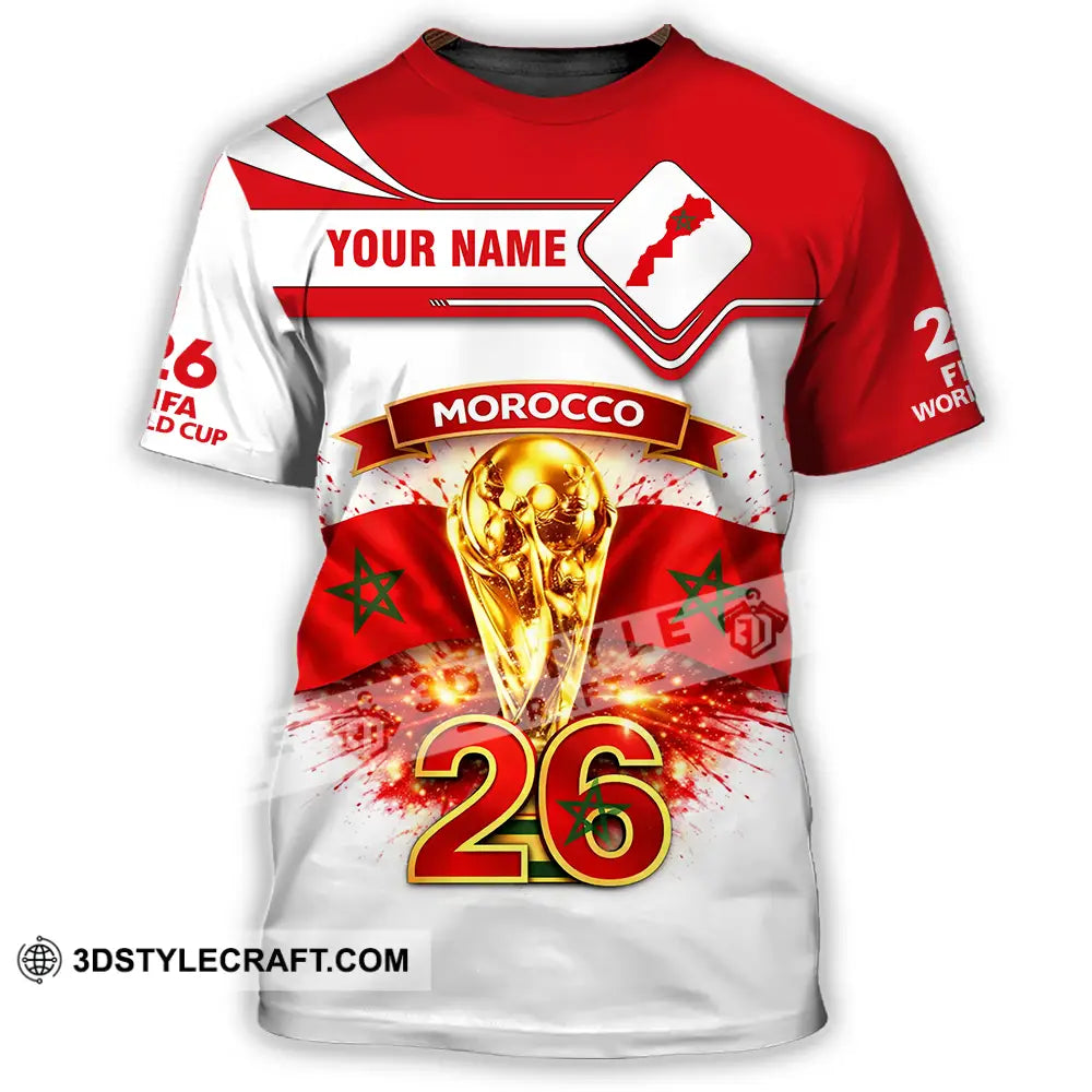 Unisex Shirt - Custom Morocco World Cup 2026 3D Shirt - T-Shirt / S - T-shirt