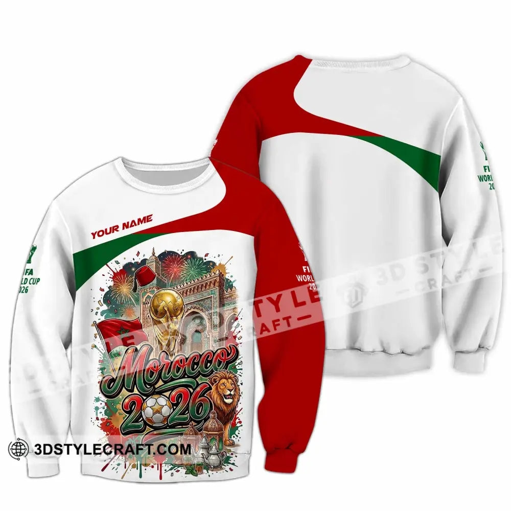 Unisex Shirt - Custom Morocco World Cup 2026 Shirt - Long Sleeve / S - T-shirt