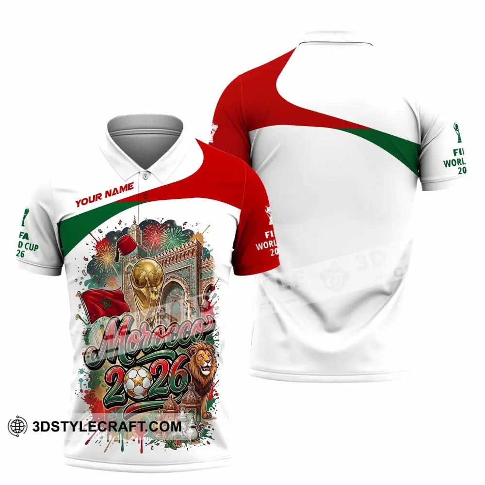 Unisex Shirt - Custom Morocco World Cup 2026 Shirt - Polo Shirt / S - T-shirt
