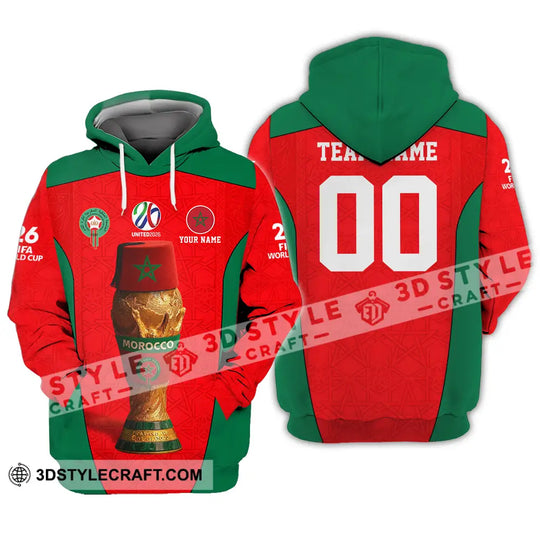 Unisex Shirt - Custom Morocco World Cup 2026 3D Shirt style option 3