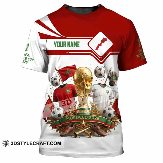 Unisex Shirt - Custom Morocco World Cup 2026 3D Shirt style option 4
