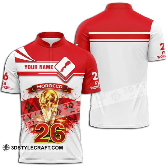 Unisex Shirt - Custom Morocco World Cup 2026 3D Shirt style option 2