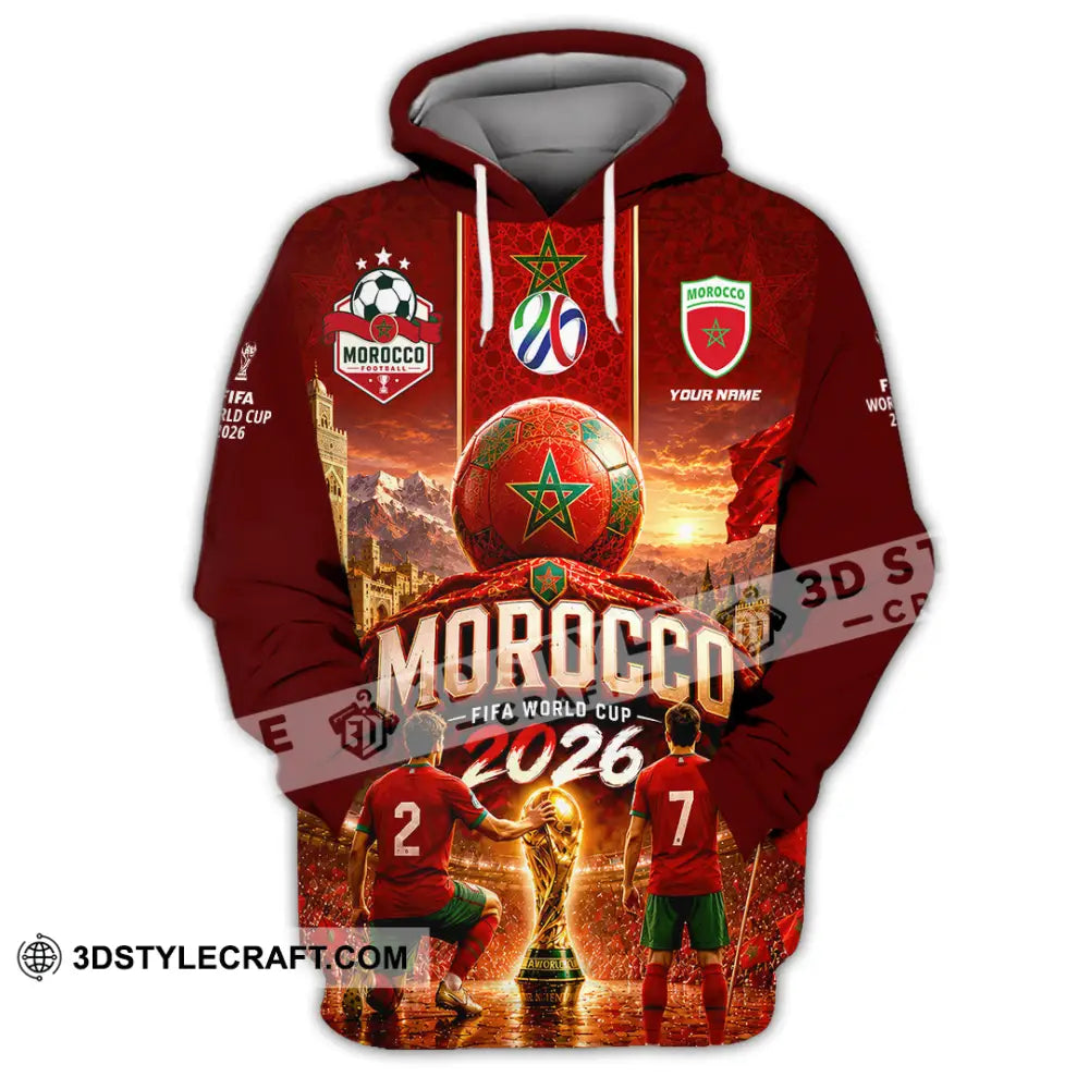 Unisex Shirt - Custom Morocco World Cup 2026 Shirt - Hoodie / S - T-shirt