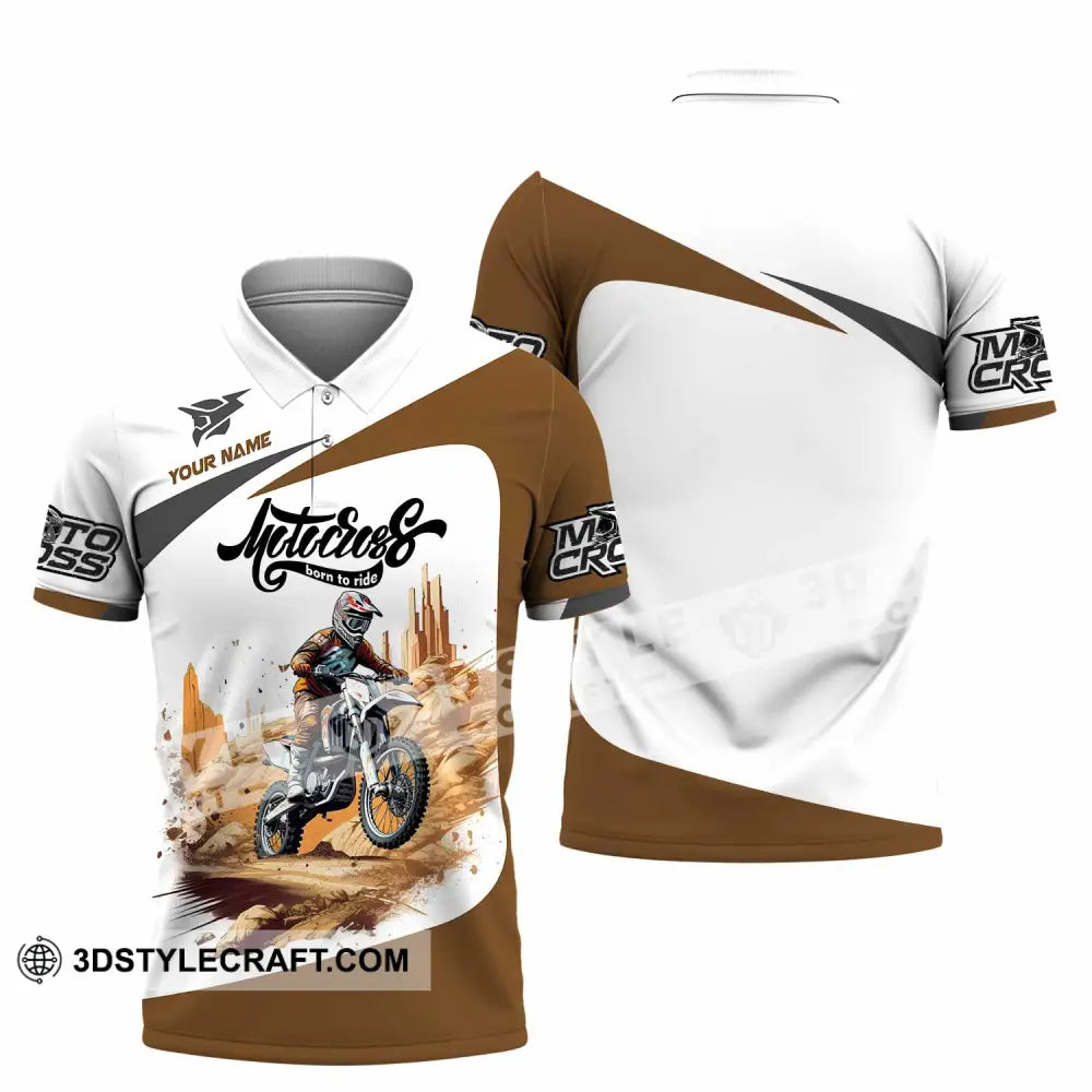 Unisex Shirt - Custom Motocross Born To Ride Shirt Polo Shirt / S T-shirt