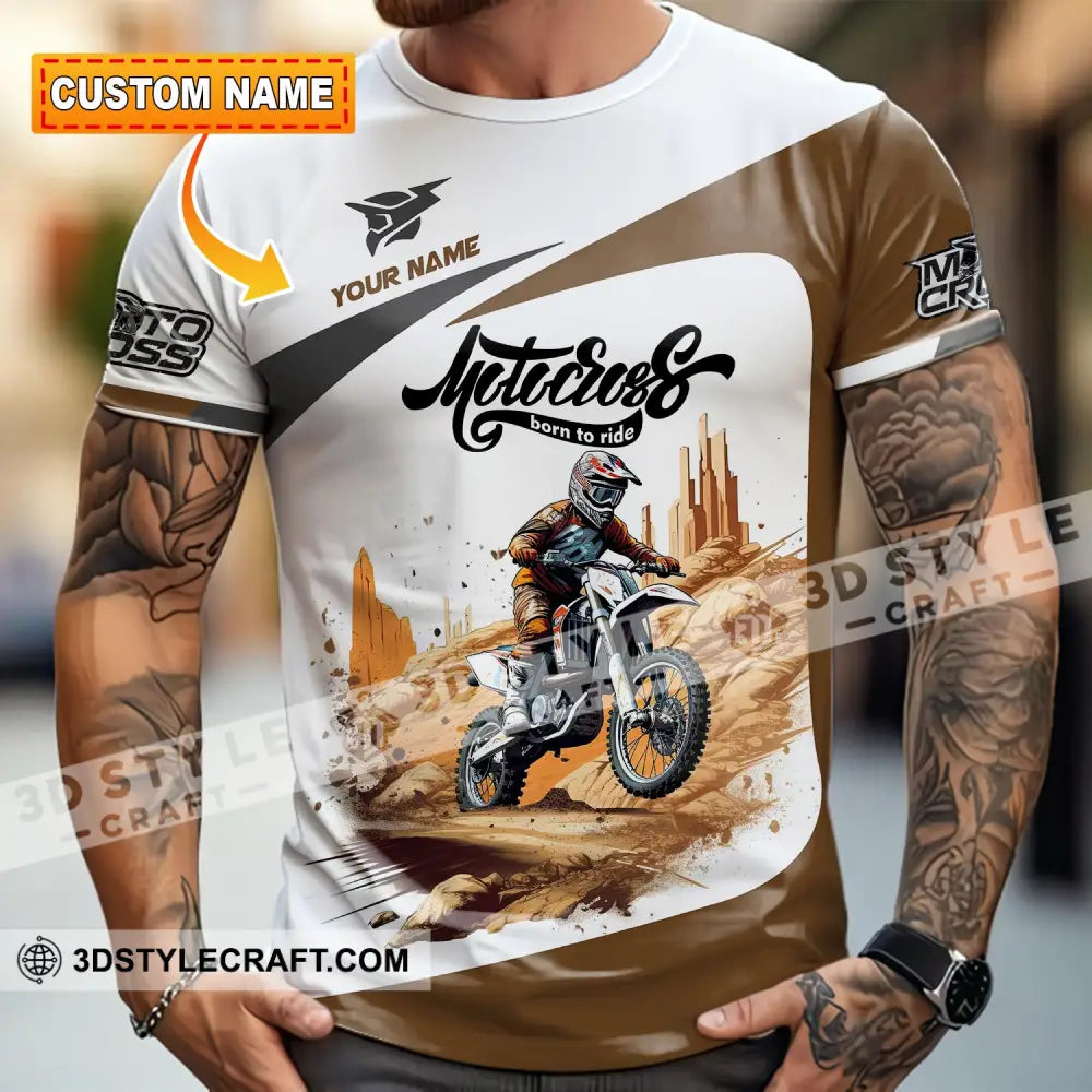 Unisex Shirt - Custom Motocross Born To Ride Shirt T-shirt